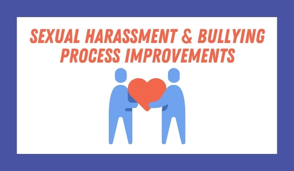 Sexual harassment & bullying process improvements