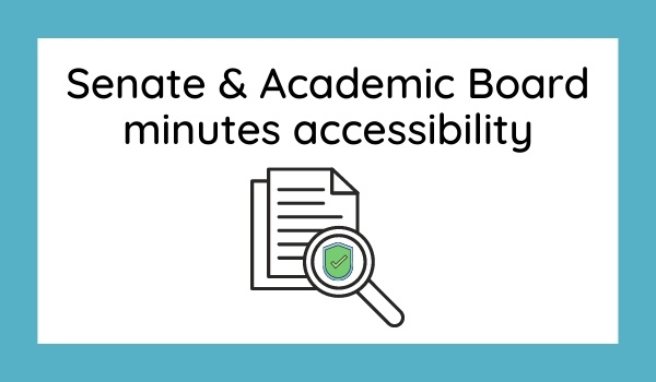 Accessible minutes for Senate & Academic Board